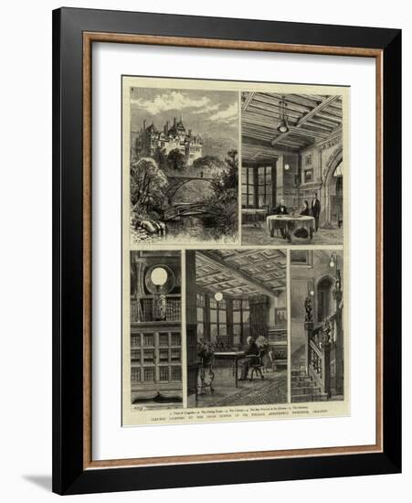 Electric Lighting by the Swan System at Sir William Armstrong's Residence, Cragside-null-Framed Giclee Print