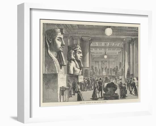 Electric Lighting of the British Museum-Frank Watkins-Framed Giclee Print