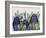 Electric Owls, Purple and Lime-Fab Funky-Framed Art Print