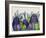 Electric Owls, Purple and Lime-Fab Funky-Framed Art Print