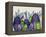 Electric Owls, Purple and Lime-Fab Funky-Framed Stretched Canvas