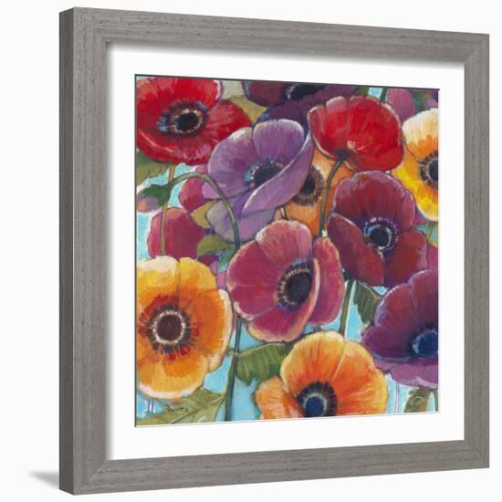 Electric Poppies 1-Norman Wyatt Jr^-Framed Art Print