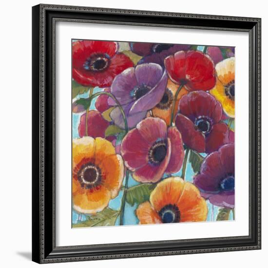 Electric Poppies 1-Norman Wyatt Jr^-Framed Art Print