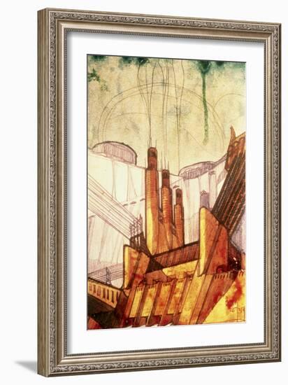 Electric Power Plant, 1914-Antonio Sant'Elia-Framed Giclee Print