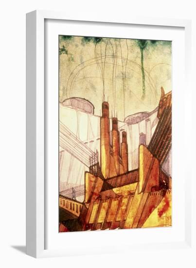 Electric Power Plant, 1914-Antonio Sant'Elia-Framed Giclee Print