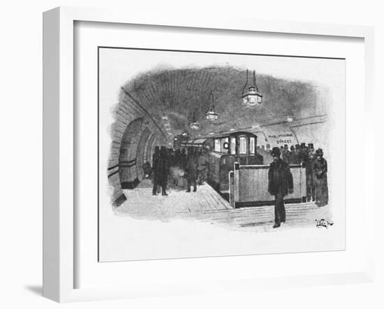 'Electric Railway Station (City and South London), King William Street', 1891-William Luker-Framed Giclee Print