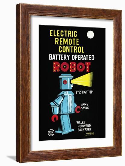 Electric Remote Control Battery Operated Robot-null-Framed Premium Giclee Print