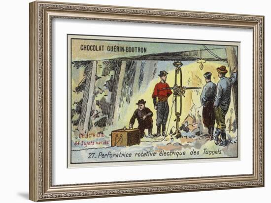 Electric Rotary Tunneling Drill-null-Framed Giclee Print