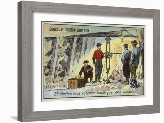 Electric Rotary Tunneling Drill-null-Framed Giclee Print