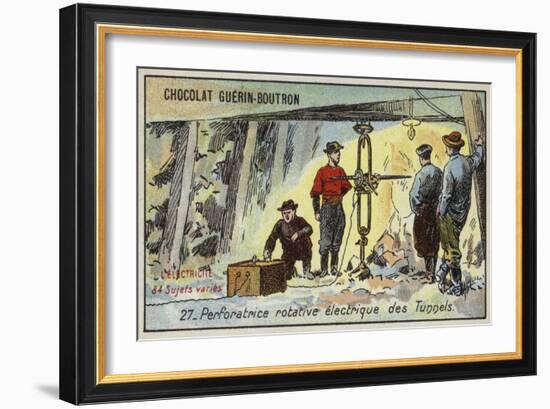 Electric Rotary Tunneling Drill-null-Framed Giclee Print