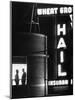 Electric Sign Outside Office of Insurance Co.-Howard Sochurek-Mounted Photographic Print