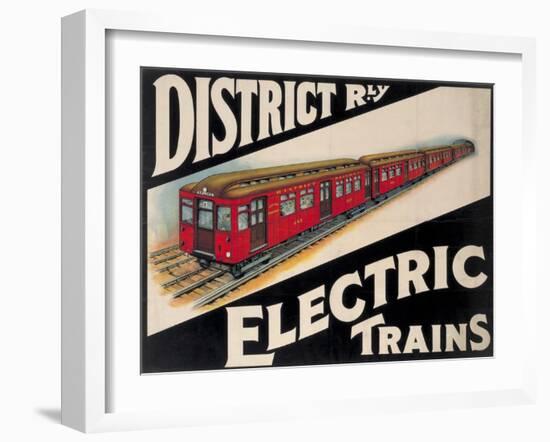 Electric Trains-Vintage Apple Collection-Framed Giclee Print