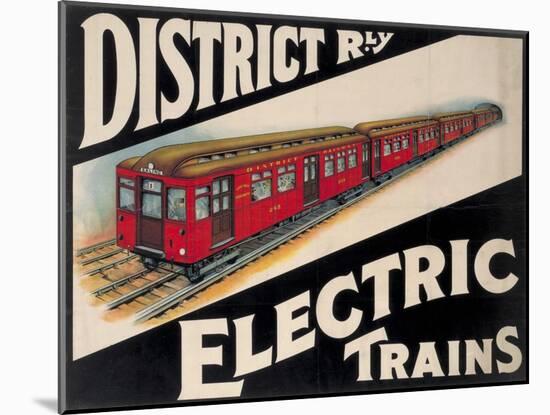 Electric Trains-Vintage Apple Collection-Mounted Giclee Print