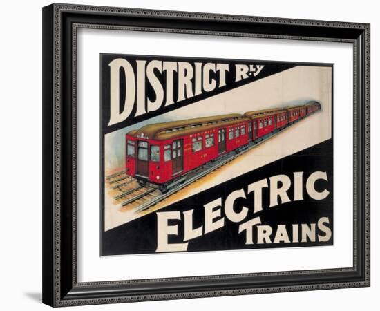 Electric Trains-Vintage Apple Collection-Framed Giclee Print