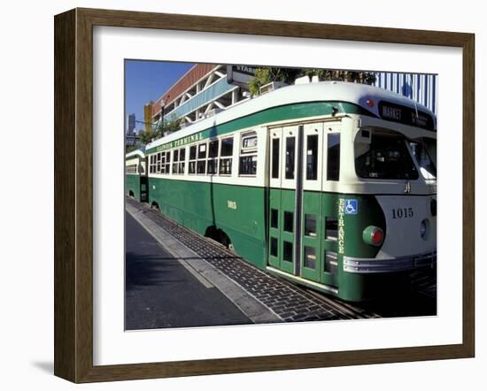 Electric Trolleys, Fisherman's Wharf, San Francisco, California, USA-William Sutton-Framed Photographic Print