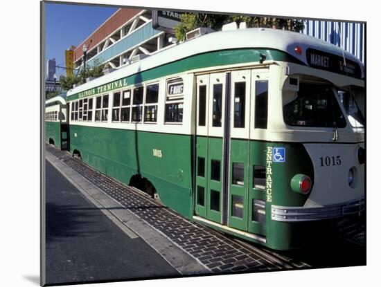 Electric Trolleys, Fisherman's Wharf, San Francisco, California, USA-William Sutton-Mounted Photographic Print