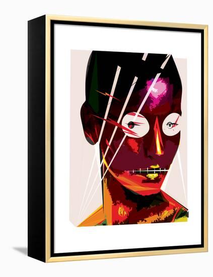 Electric Woman-Enrico Varrasso-Framed Stretched Canvas