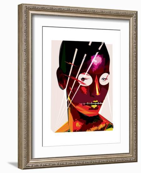 Electric Woman-Enrico Varrasso-Framed Premium Giclee Print