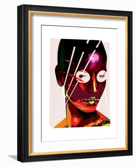 Electric Woman-Enrico Varrasso-Framed Premium Giclee Print