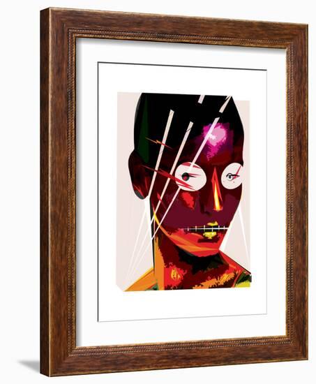 Electric Woman-Enrico Varrasso-Framed Art Print