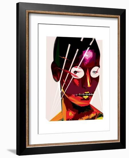 Electric Woman-Enrico Varrasso-Framed Art Print