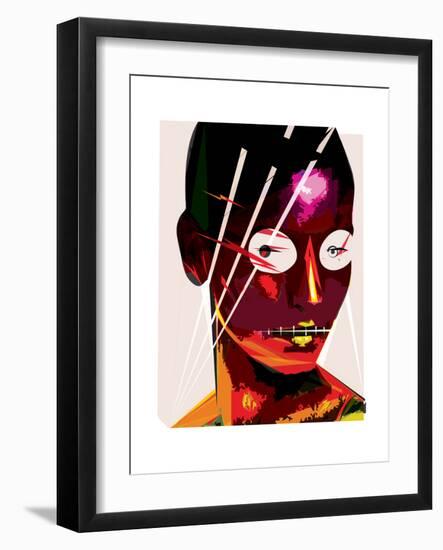 Electric Woman-Enrico Varrasso-Framed Art Print