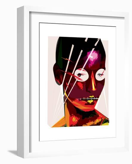 Electric Woman-Enrico Varrasso-Framed Art Print