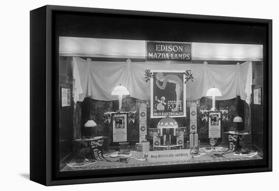 Electrical Display in Store Window-null-Framed Premier Image Canvas