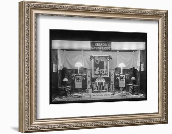 Electrical Display in Store Window-null-Framed Photographic Print