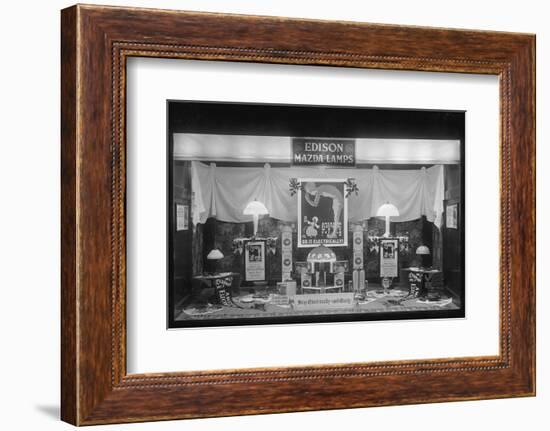 Electrical Display in Store Window-null-Framed Photographic Print