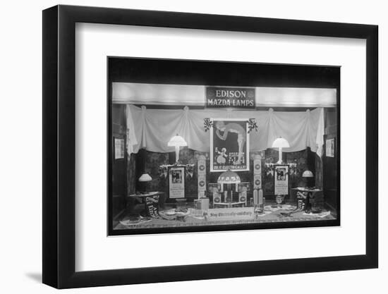 Electrical Display in Store Window-null-Framed Photographic Print