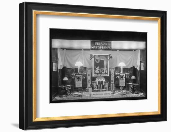 Electrical Display in Store Window-null-Framed Photographic Print