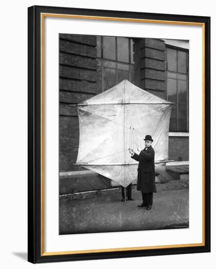 Electrical Engineer/Inventor Guglielmo Marconi at Signal Hill Station-null-Framed Premium Photographic Print