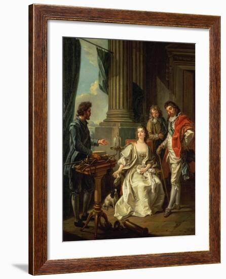 Electrical Experiment (One of a Series)-Louis-Michel van Loo-Framed Giclee Print