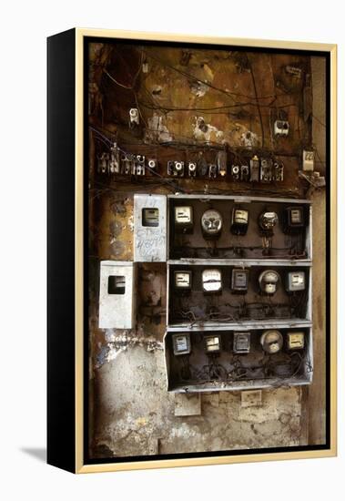 Electrical Meters-Angelo Cozzi-Framed Premier Image Canvas