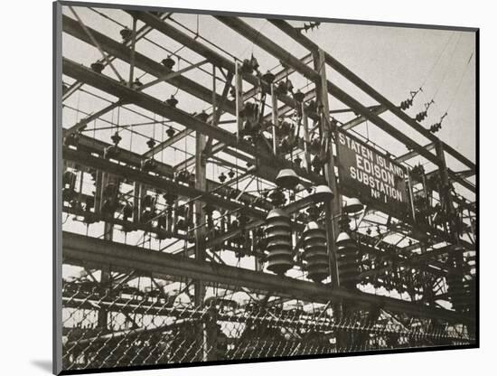 Electrical substation Number 1 on Staten Island, New York, USA, early 1930s-Unknown-Mounted Photographic Print