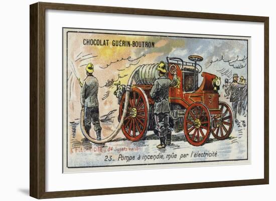 Electrically-Powered Fire Engine-null-Framed Giclee Print