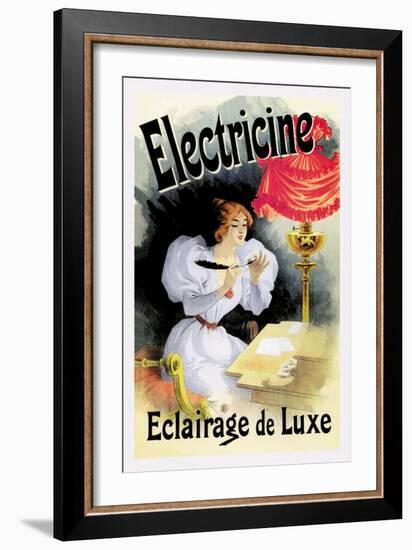 Electricine, Eclairage de Luxe-Jules Ch?ret-Framed Art Print