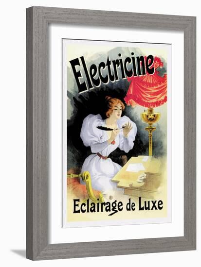 Electricine, Eclairage de Luxe-Jules Chéret-Framed Art Print