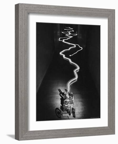 Electricity Emitted from Machine at MIT, Boston, MA-Alfred Eisenstaedt-Framed Photographic Print