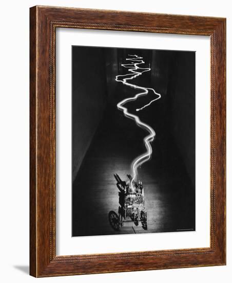 Electricity Emitted from Machine at MIT, Boston, MA-Alfred Eisenstaedt-Framed Photographic Print