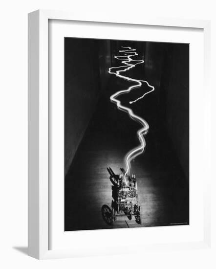 Electricity Emitted from Machine at MIT, Boston, MA-Alfred Eisenstaedt-Framed Photographic Print