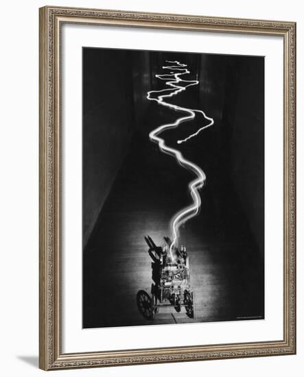 Electricity Emitted from Machine at MIT, Boston, MA-Alfred Eisenstaedt-Framed Photographic Print