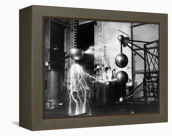 Electricity Generated in Laboratory-null-Framed Premier Image Canvas