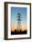 Electricity Pylons at Sunset-Liang Zhang-Framed Photographic Print