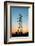 Electricity Pylons at Sunset-Liang Zhang-Framed Photographic Print