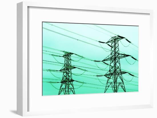 Electricity Pylons-Kevin Curtis-Framed Photographic Print