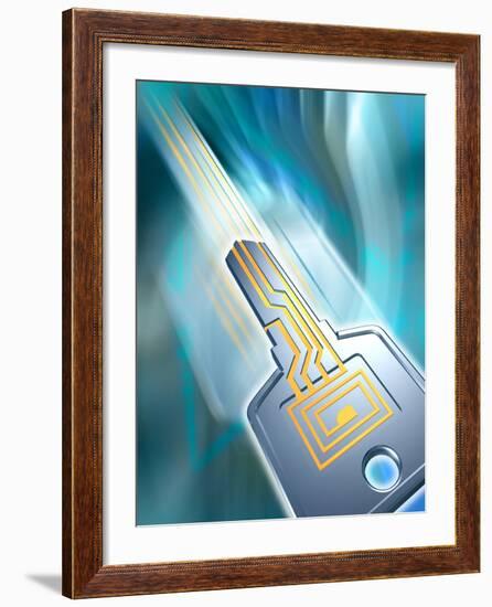 Electronic Data Security-PASIEKA-Framed Photographic Print