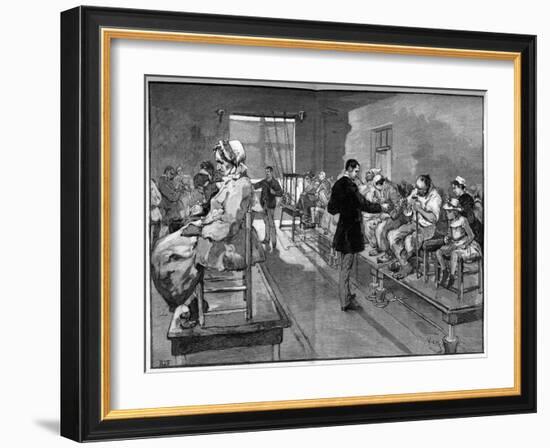 Electrotherapy of the Salpetriere, here the electric baths and localized electrification in 1887-Daniel Urrabieta Vierge-Framed Giclee Print