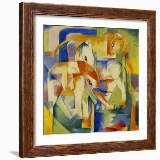 Elefant, Pferd, Rind, 1914-Franz Marc-Framed Giclee Print